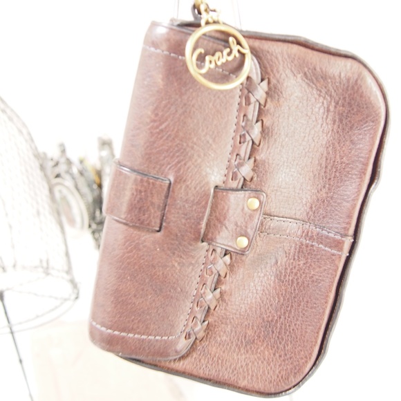 Coach Chocolate Leather String Strap - Picture 3 of 4